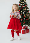 Girls Red Mouse Gingerbread Cookies Holiday Twirl Dress -Twirl Dresses