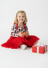 Girls Red Mouse Gingerbread Cookies Holiday Twirl Dress -Twirl Dresses