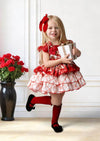 Classic Red Floral Dress
