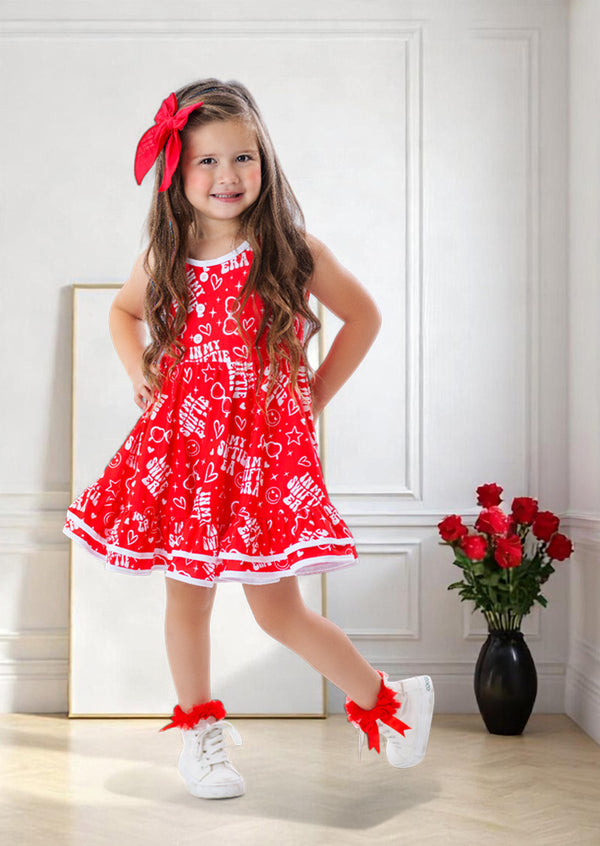 In My Swiftie Era Dress in Red