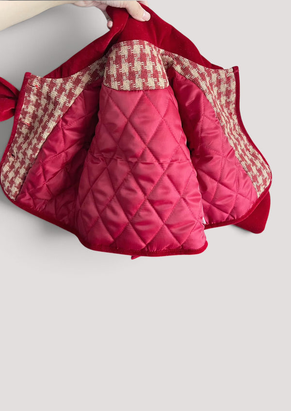 Holiday Charm Houndstooth Bow Skirt Set