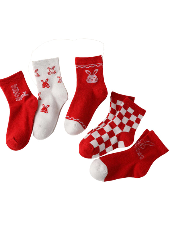 Girls Red Ankle Socks Collection