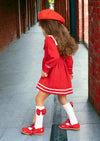 girls red Christmas dress