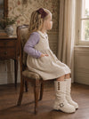 Girls Bow-Back Corduroy Dress with Pockets Beige | Girls Fall Clothing