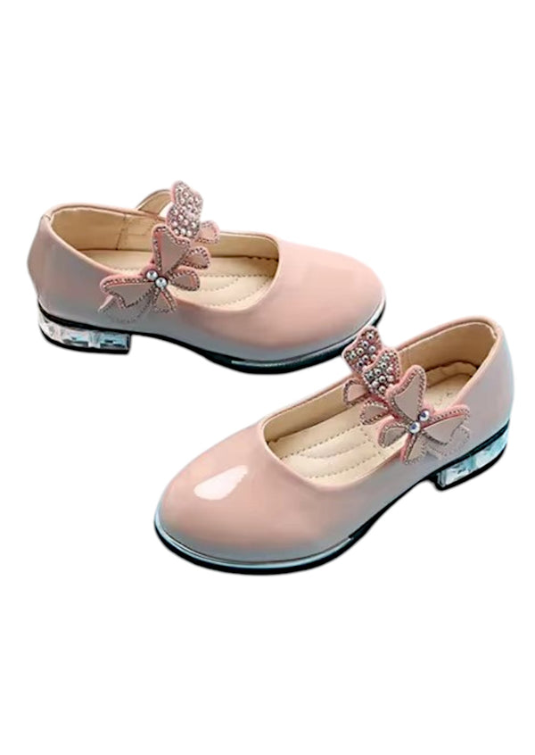 Butterfly Bow Rhinestone Patent Shoes