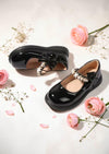 Little Miss Pearls Girls Mary Jane Flats | Little Girls Dress Shoes