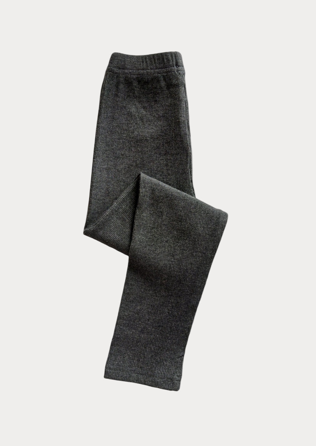 Toddler Girls Fine Rib Deep Gray Trousers | Deep Gray 3T -11