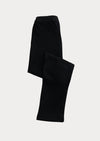 Girls Toddler Fine Rib Deep Gray Trousers | Black