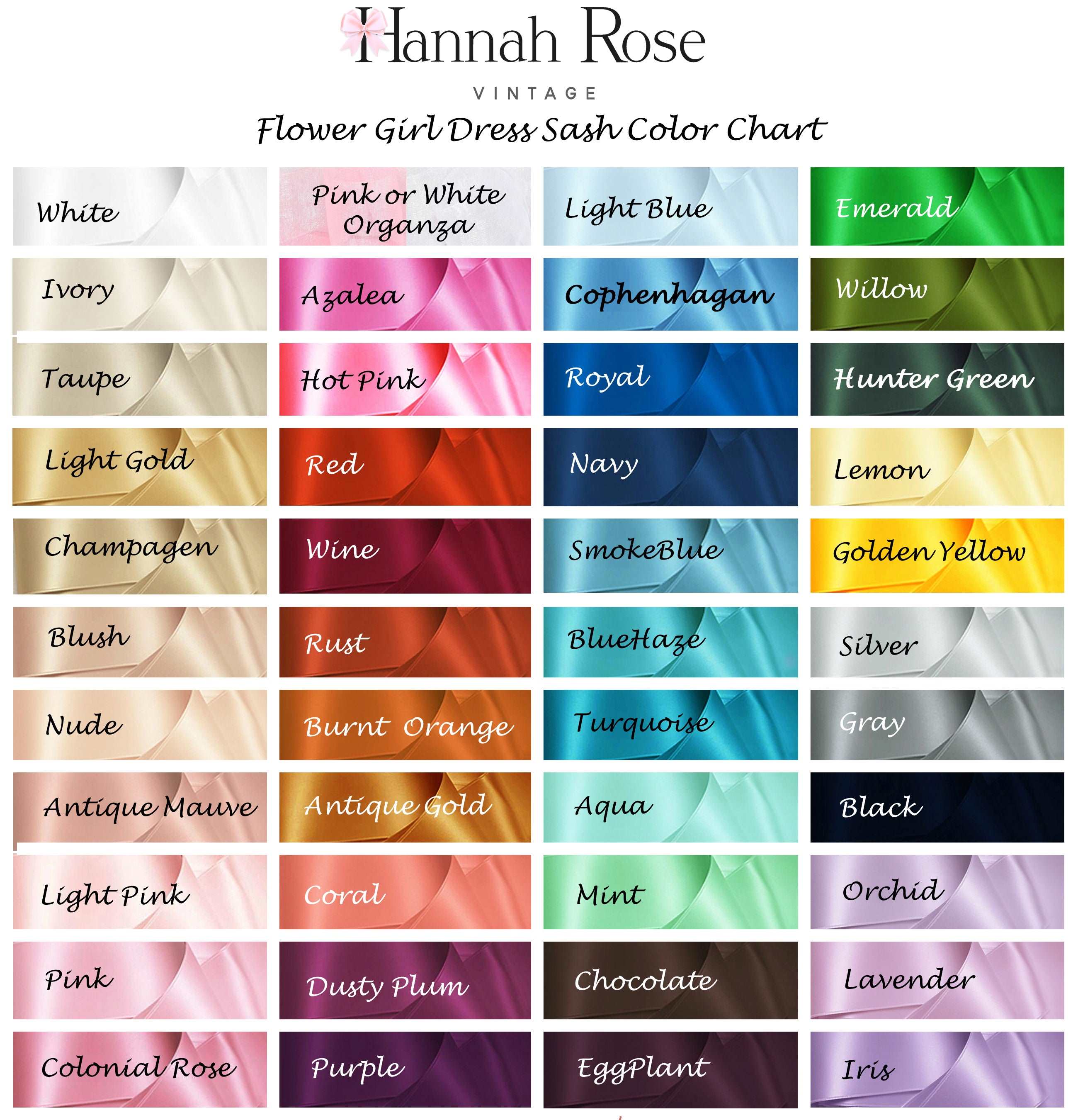 Flower Girl Dress Fabric Swatches