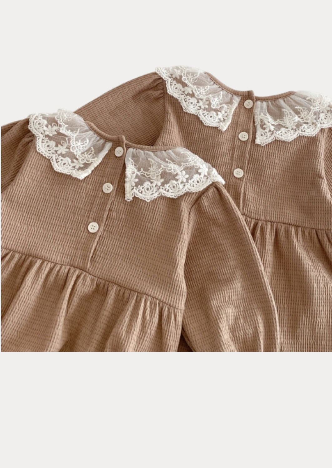 Mariana Textured Romper in Brown