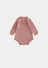 Romy Baby Girl Knit Romper in Pink