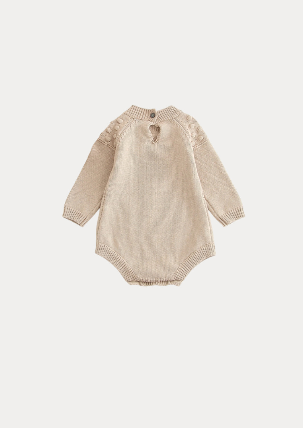 Romy Knit Romper in Beige