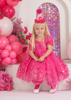 Rosabella Radiance Hot Pink Sequin Party Dress