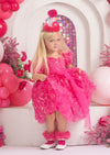 Rosabella Radiance Hot Pink Sequin Party Dress