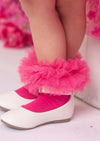 Rosabella Radiance Hot Pink Pom Pom Ruffle Socks