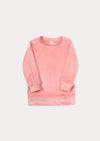 Rose Pink Long Sleeve Velour Crewneck