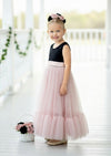 Allison Flower Girl Dress in Rose Gold /Black