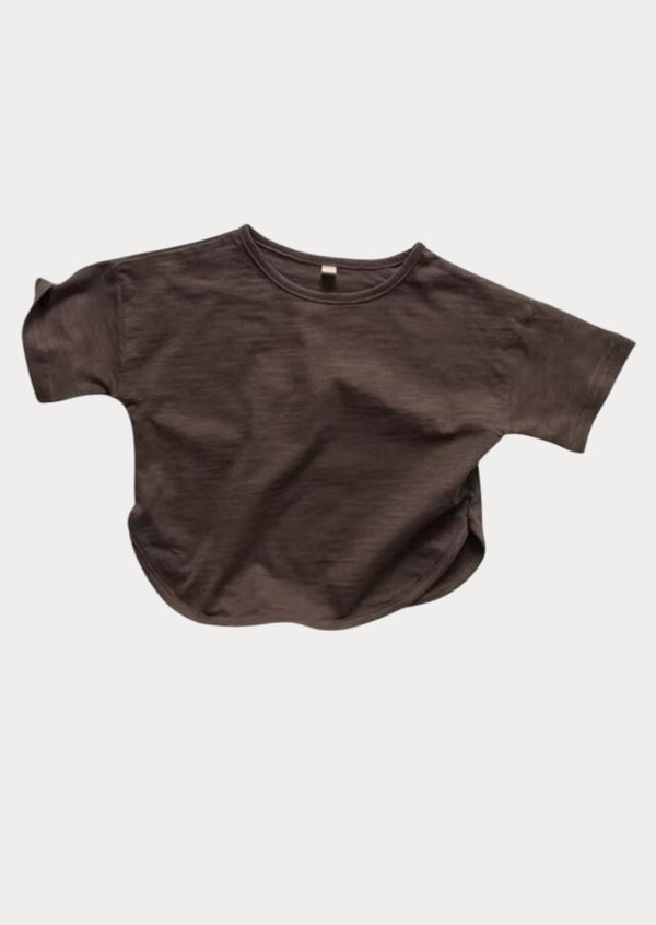 Army Color Round Bottom Boys Tee