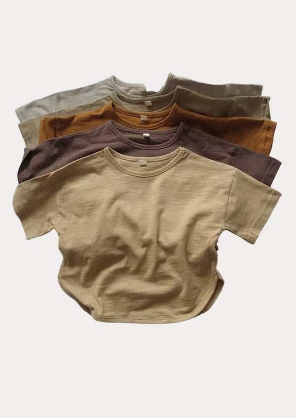 Army Color Round Bottom Boys Tee