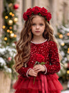 Holly Wishes Rose Hair Wreath