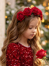 Holly Wishes Rose Hair Wreath