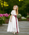 White Vintage-Inspired Flower Girl & Junior Bridesmaids for Weddings