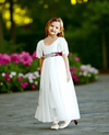 White Vintage-Inspired Flower Girl & Junior Bridesmaids for Weddings