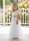 White tulle flower girl dresses
