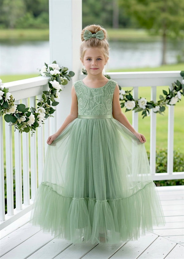 Sage Green Flower Girl Dress - Flower Girl Dresses