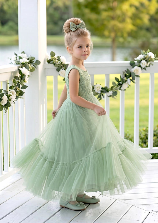 Sage Green Flower Girl Dress - Flower Girl Dresses