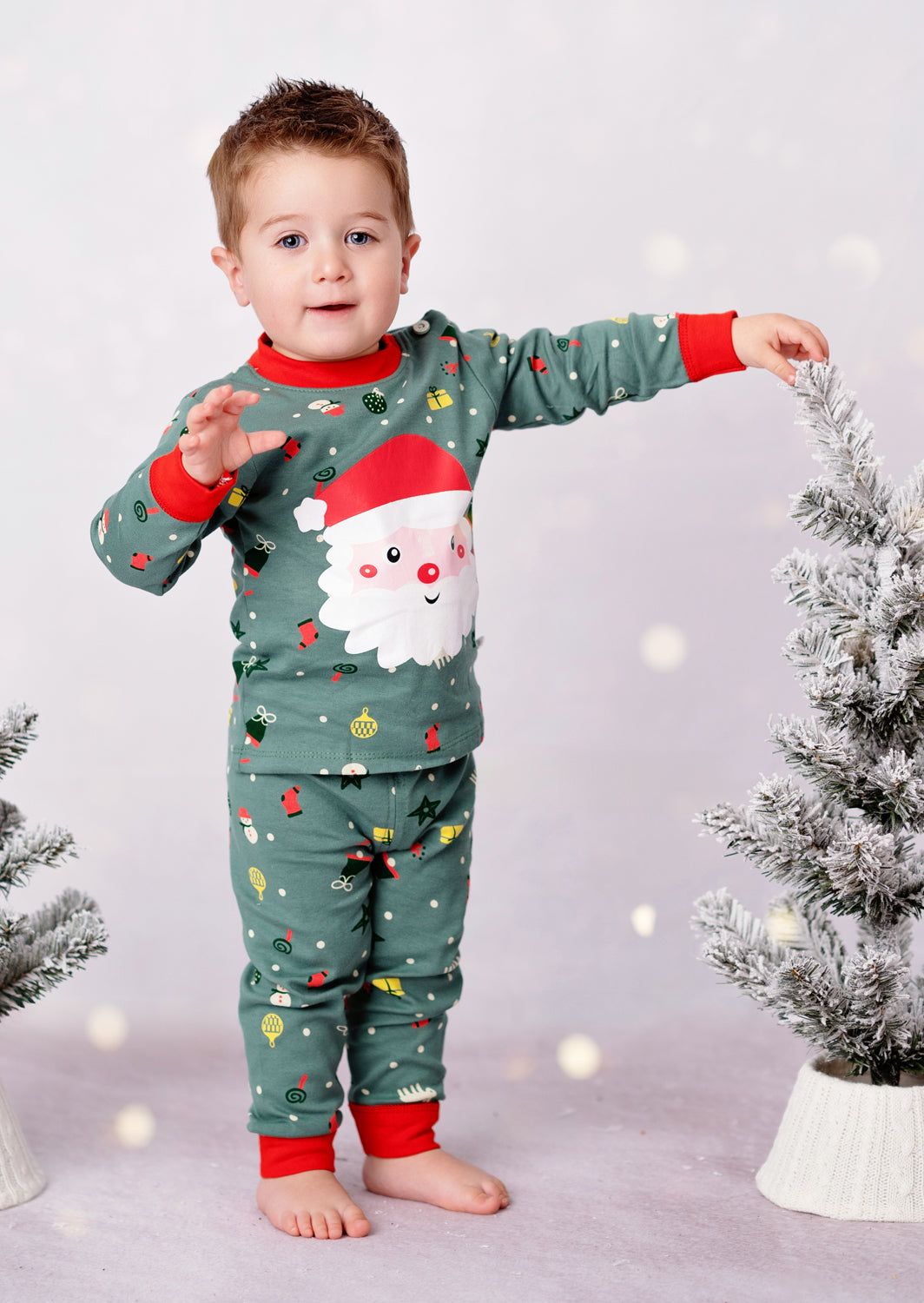 Christmas Santa Boys 2 Pc Pajamas