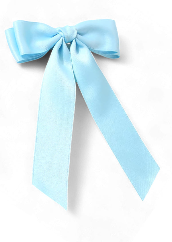 Satin Ribbon Bow Light Blue