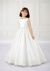 White First Communion Dress for Girls | Elegant Sleeveless Gown