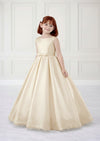 Ivory First Communion Dress for Girls | Elegant Sleeveless Gown