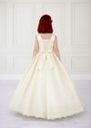 Ivory First Communion Dress for Girls | Elegant Sleeveless Gown