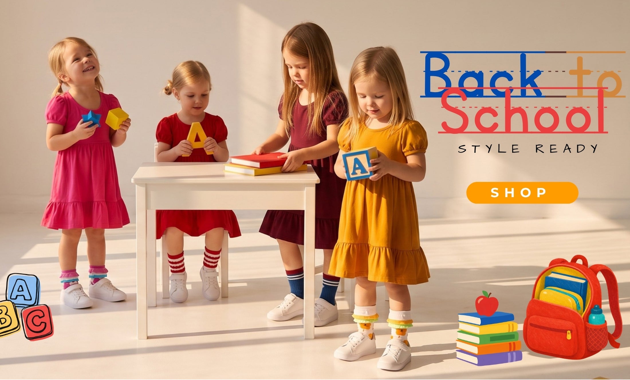 Girls Back to School Dresses & Clothing