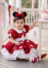 Red Dot Satin & Sequin Girl’s Costume Dress | Cake Smash Outfit Girl