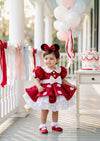 Red Dot Satin & Sequin Girl’s Costume Dress | Cake Smash Outfit Girl