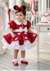 Red Dot Satin & Sequin Girl’s Costume Dress | Cake Smash Outfit Girl
