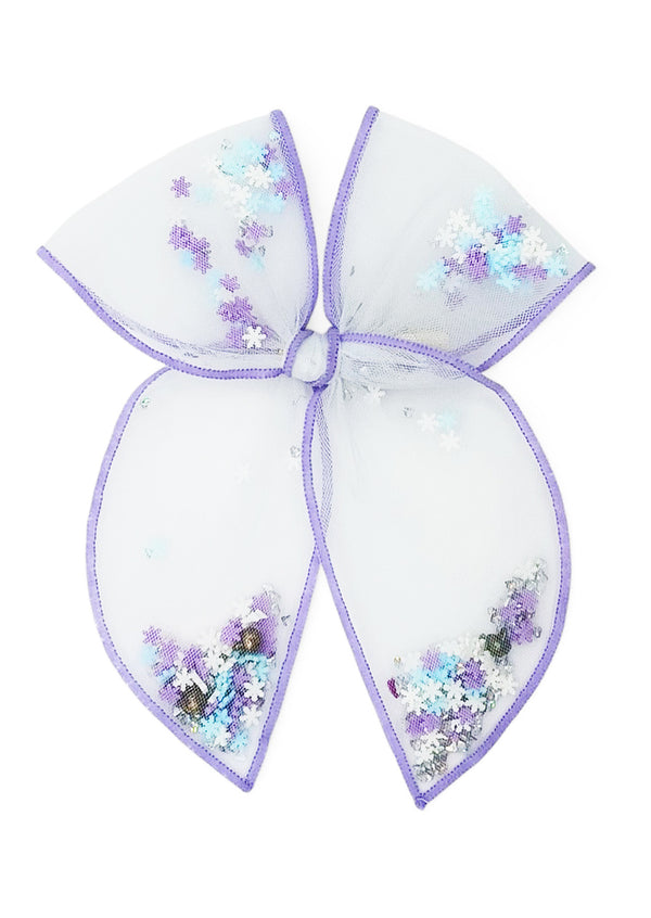 Girls Lavender Filled Shaker Hair Bow