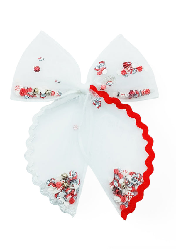 Girls Red Candy Shaker Hair Bow