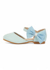 Side Bow Flats in Blue