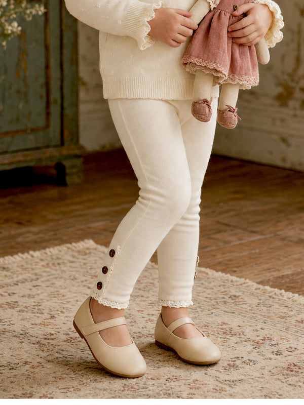 Natalina Girls Legging in Ivory