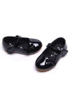 Single Strap Patent Leather Bow Flats