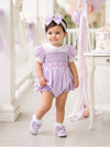 The Juliette Hand-Smocked Cotton Heirloom Romper | Cake Smash Girl