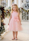 Snowflake Princess Girls Dress in Pink | Girls Christmas Dresses
