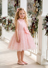 Snowflake Princess Girls Dress in Pink | Girls Christmas Dresses