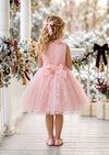 Snowflake Princess Girls Dress in Pink | Girls Christmas Dresses
