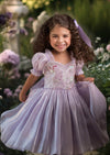 Moonbeam Puff Sleeve Dress in Lavender