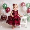 Little Miss Sparkles Party Dress Red | cake smash dress for baby girl